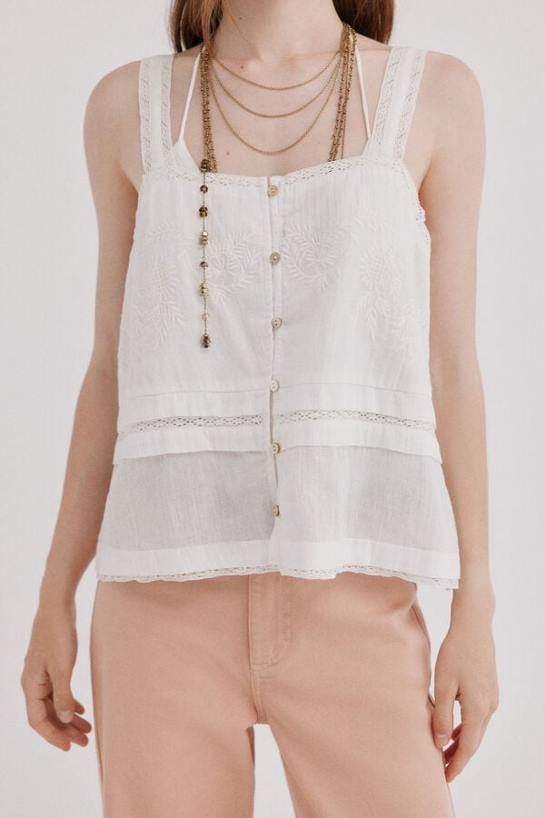 Hoss Intropia Camisa fluida Camelia Branco