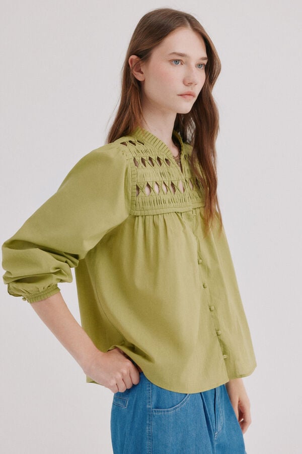 Hoss Intropia Cecile. Blusa manga comprida Verde