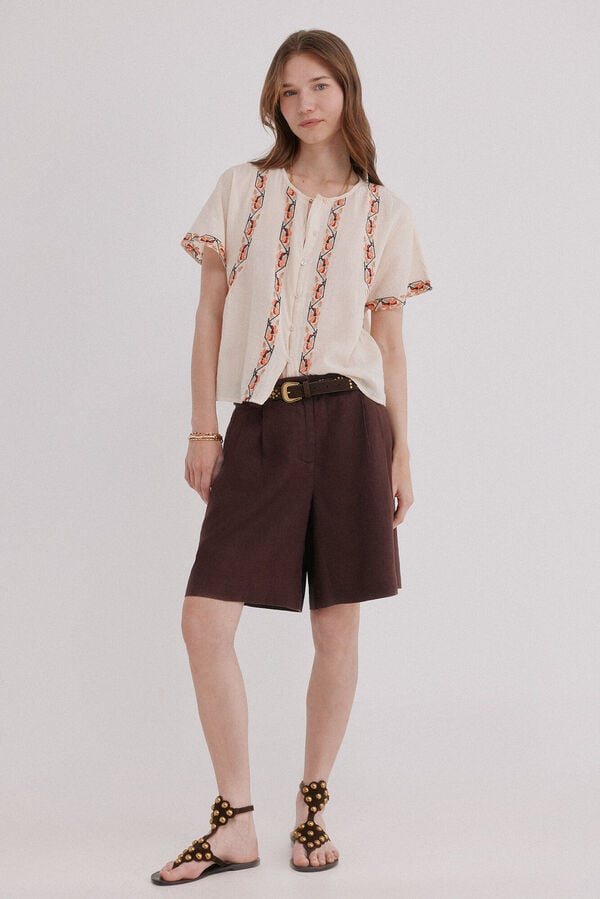 Hoss Intropia Cloe. Blusa fluida Ecru