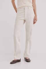 Hoss Intropia Brunella. Jeans cintura alta Ecru