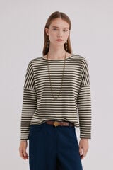 Hoss Intropia Malena. T-shirt riscas Khaki
