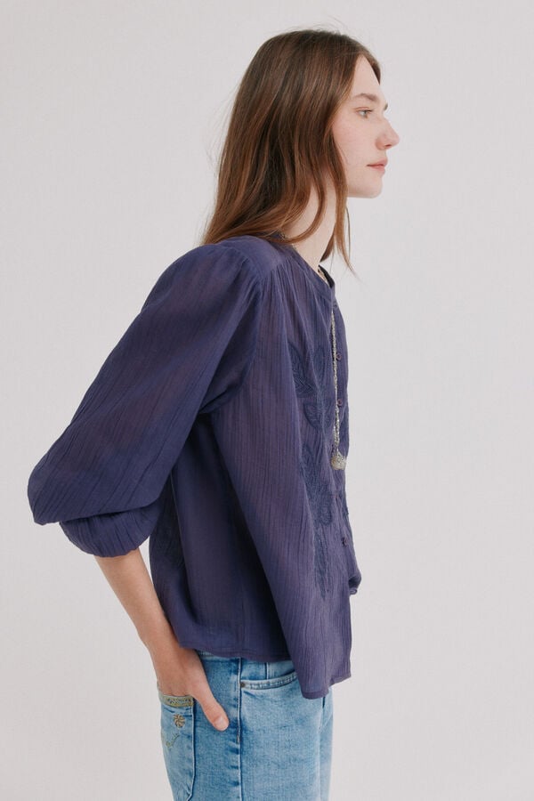 Hoss Intropia Cassie. Blusa bordada Roxo