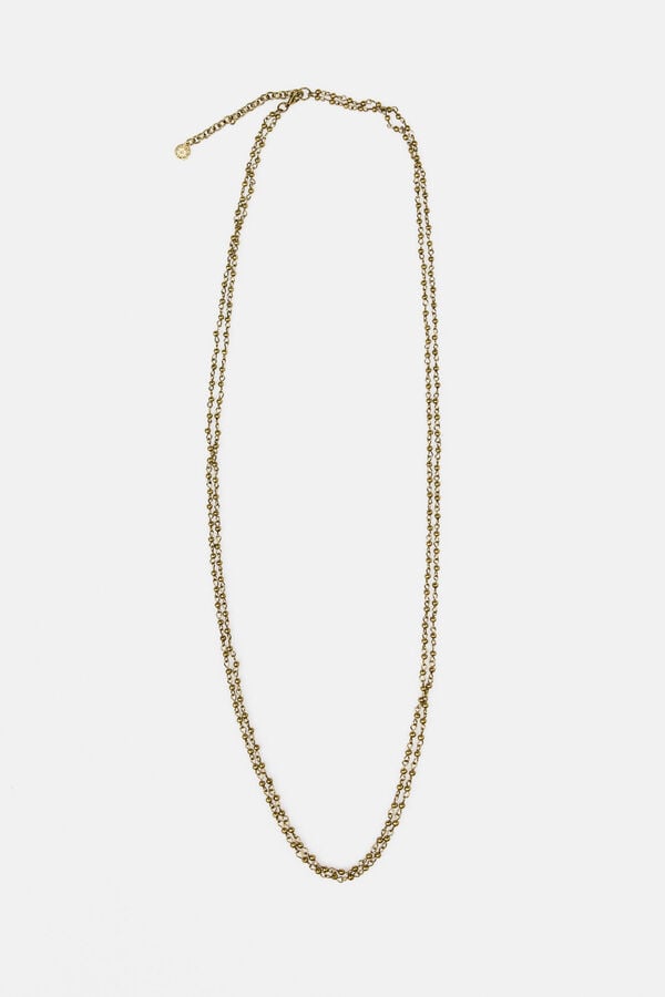 Hoss Intropia Luciana. Collar beads ba&ntilde;ado en oro Dorado