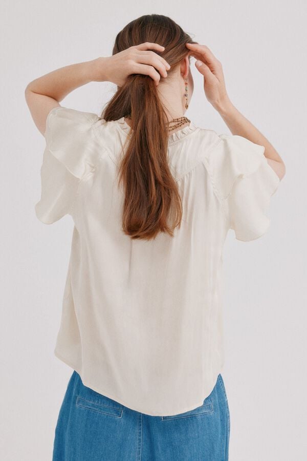 Hoss Intropia Cleo. Blusa fluida Beige