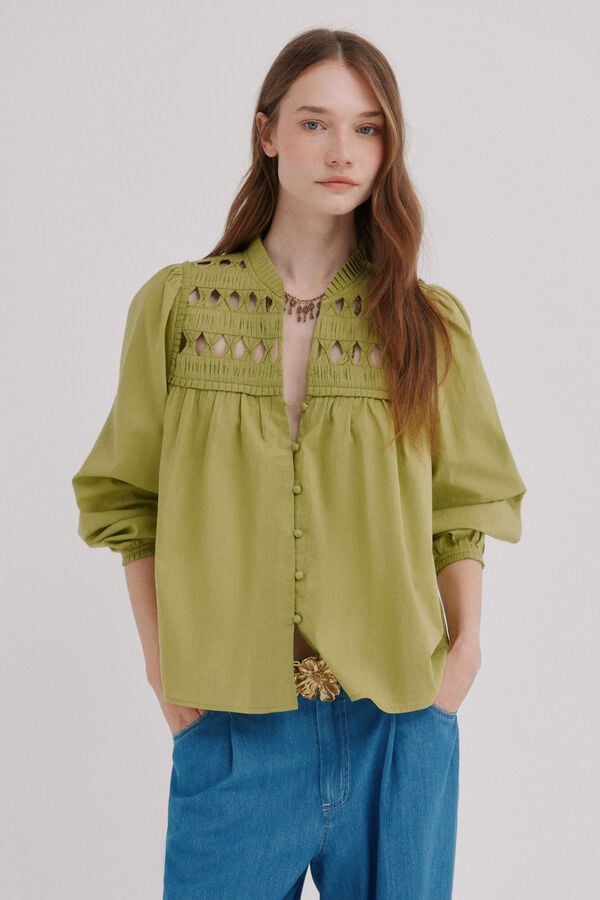 Hoss Intropia Cecile. Blusa manga comprida Verde