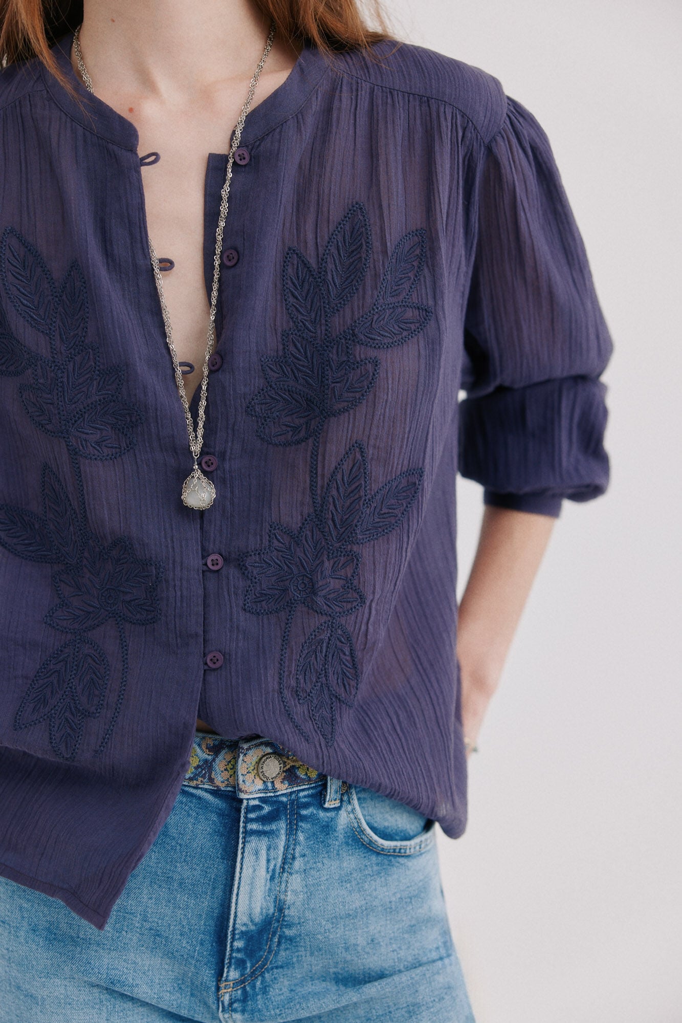 Hoss Intropia Cassie. Blusa bordada