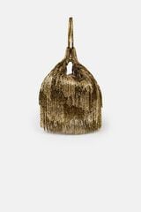 Hoss Intropia Natalia. Mala com argolas e franjas Dourado