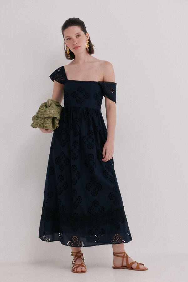 Hoss Intropia Abril. Vestido calado Negro