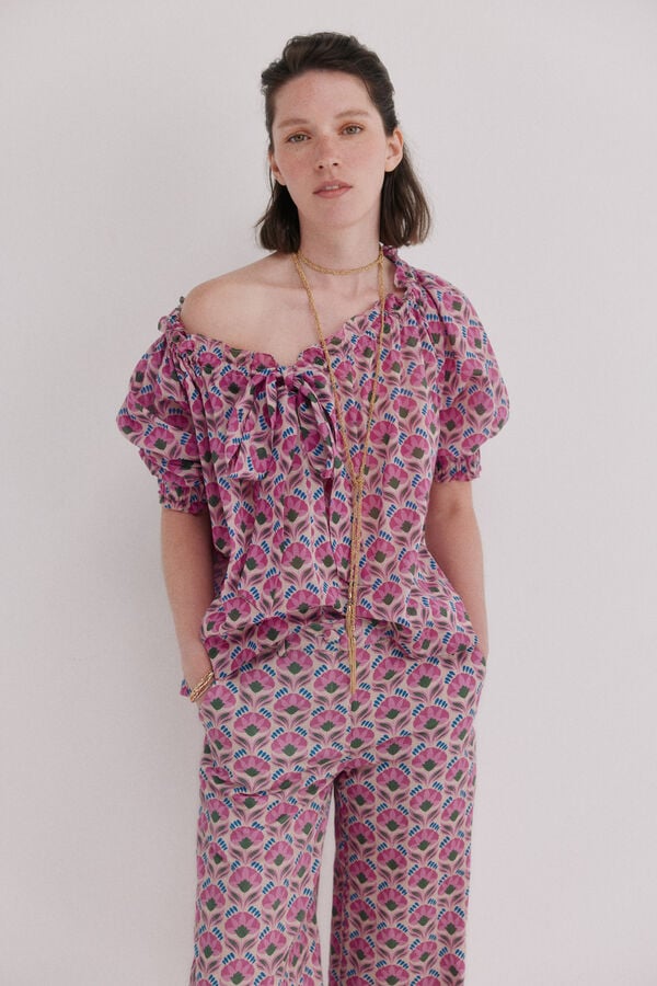 Hoss Intropia Camille. Blusa floral Azul