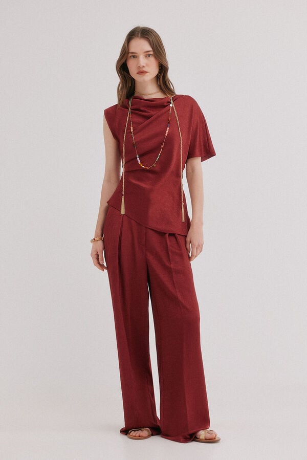 Hoss Intropia Carolyn. Blusa fluida acetinada Granada