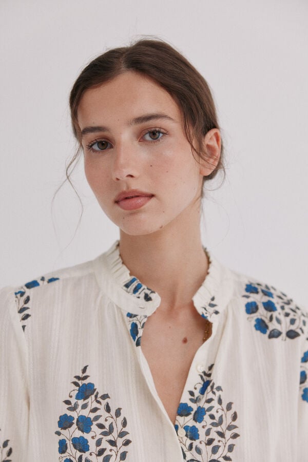 Hoss Intropia Blusa estampada Chanel Ecru