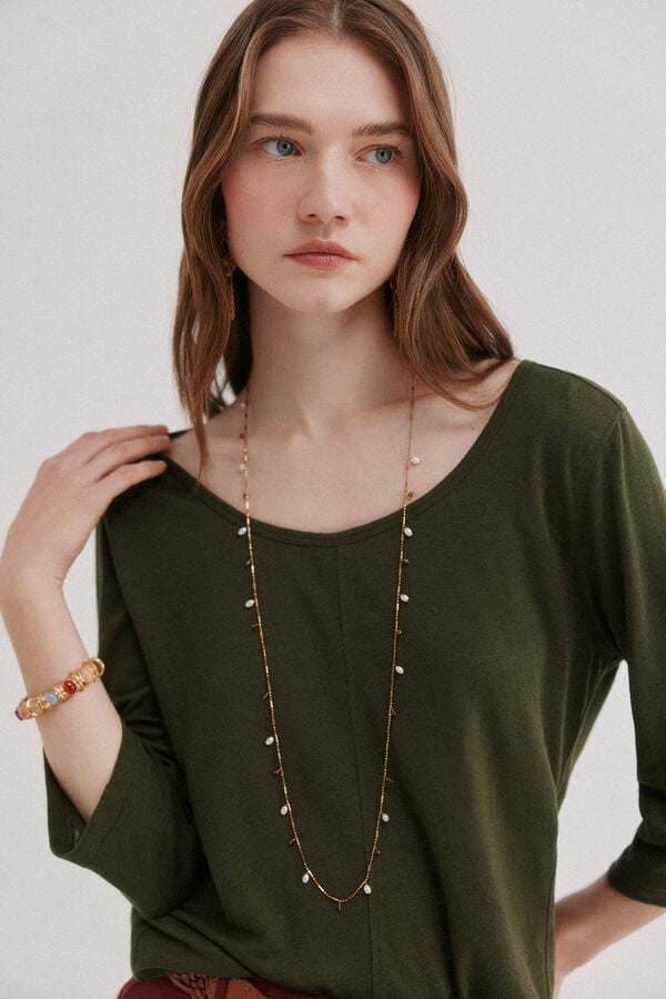 Hoss Intropia Mona. T-shirt gola redonda Verde