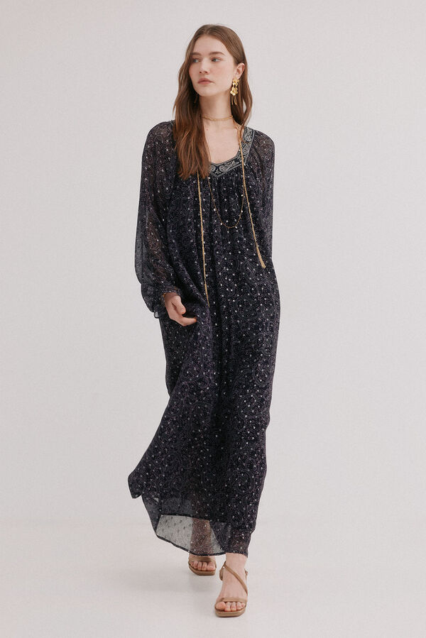 Hoss Intropia Aitana. Vestido con bordado Negro
