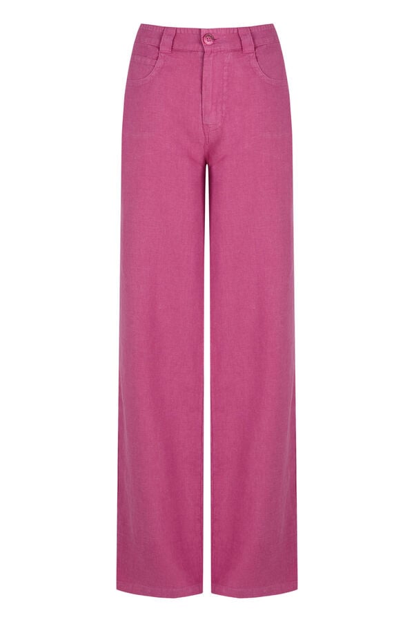 Hoss Intropia Cal&ccedil;a em linho Paupa Roxo