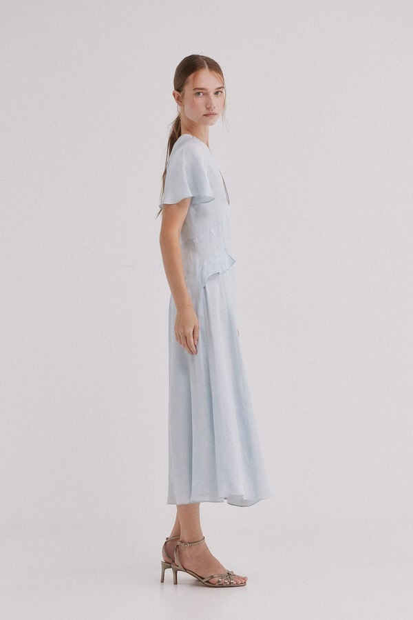 Hoss Intropia Alesha. Vestido jacquard Azul