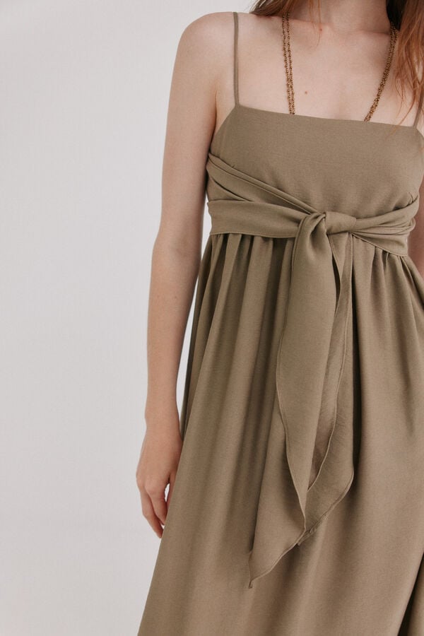 Hoss Intropia Asunci&oacute;n. Vestido com la&ccedil;ada Verde