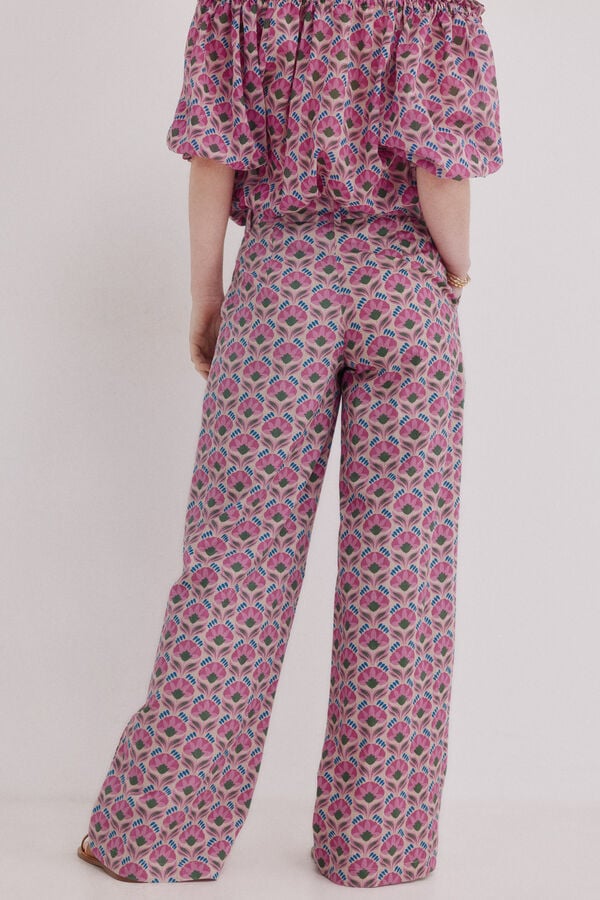 Hoss Intropia Cal&ccedil;a floral Persia Azul
