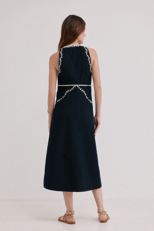 Hoss Intropia Asunci&oacute;n. Vestido em algod&atilde;o Preto
