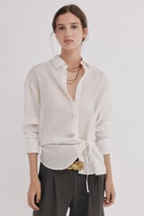 Hoss Intropia Cala. Camisa com folhos Azul