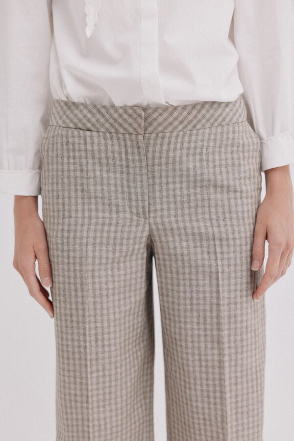 Hoss Intropia Presley. Pantal&oacute;n rayas Marfil