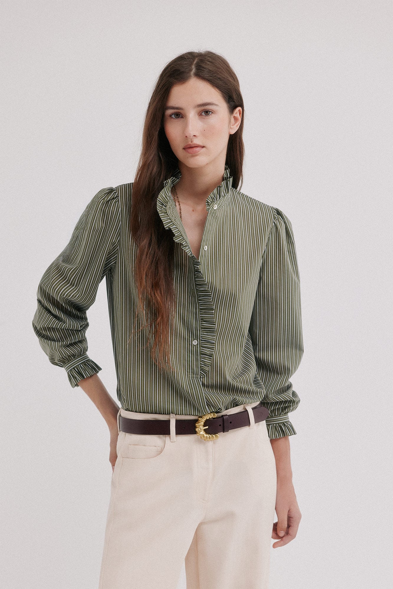Hoss Intropia Cristela. Camisa de riscas