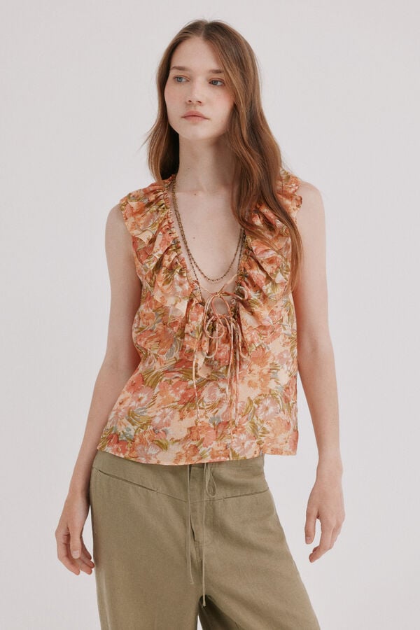 Hoss Intropia Clotilde. Top fluido Multicolorido