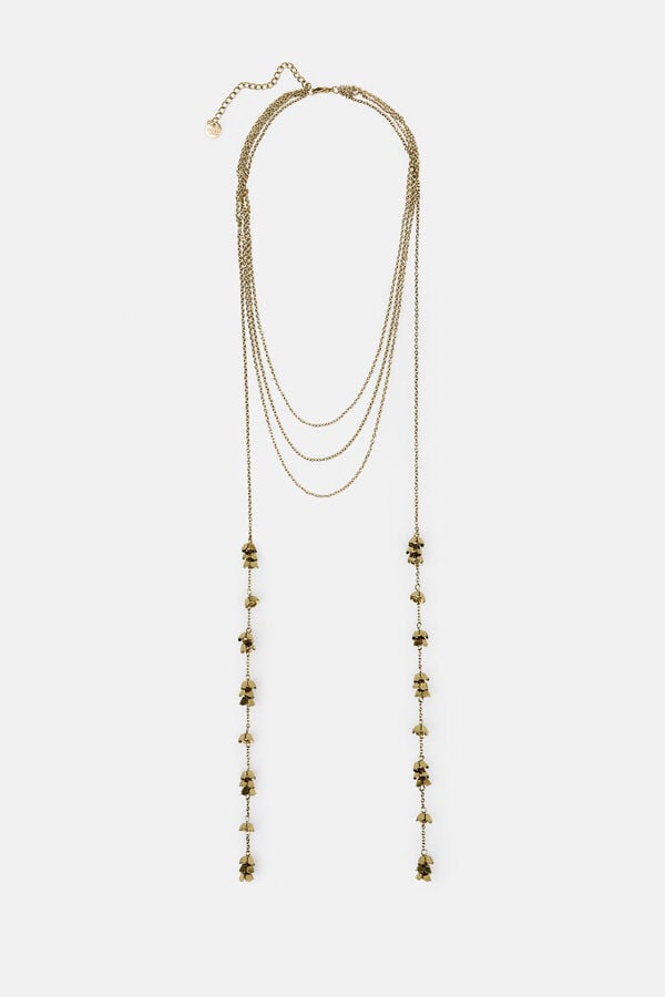 Hoss Intropia Luisa. Collar corbatero ba&ntilde;ado en oro Dorado