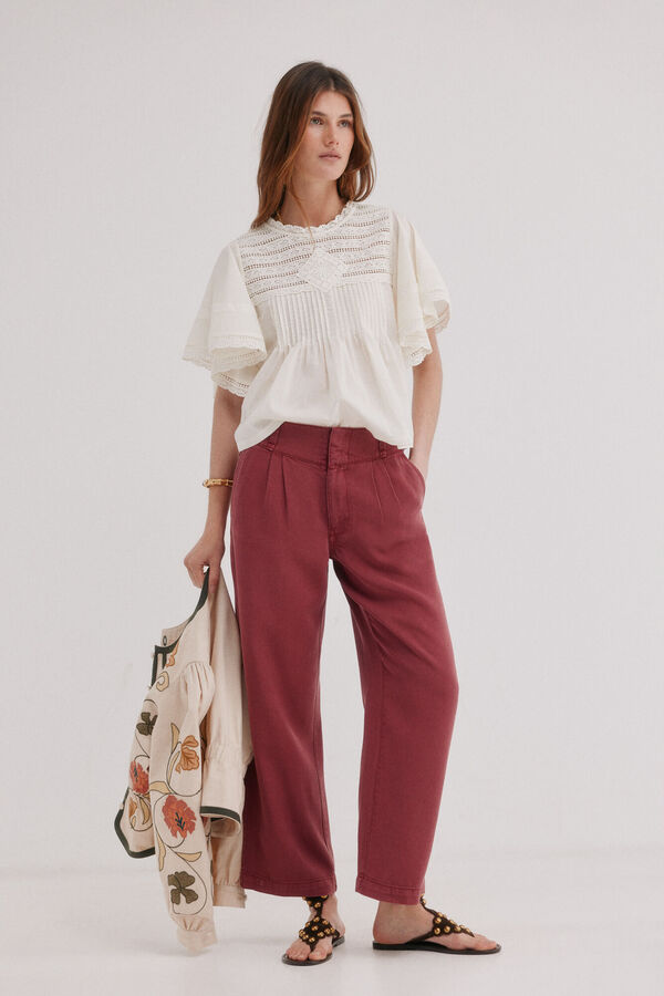 Hoss Intropia Mafalda. T-shirt decote redondo Beige