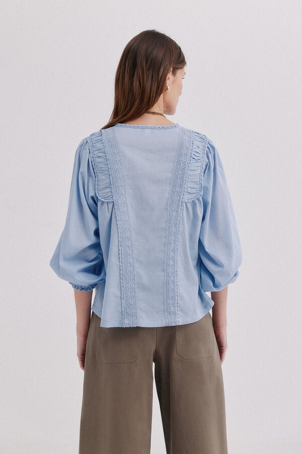 Hoss Intropia Caelia. Blusa fluida Azul