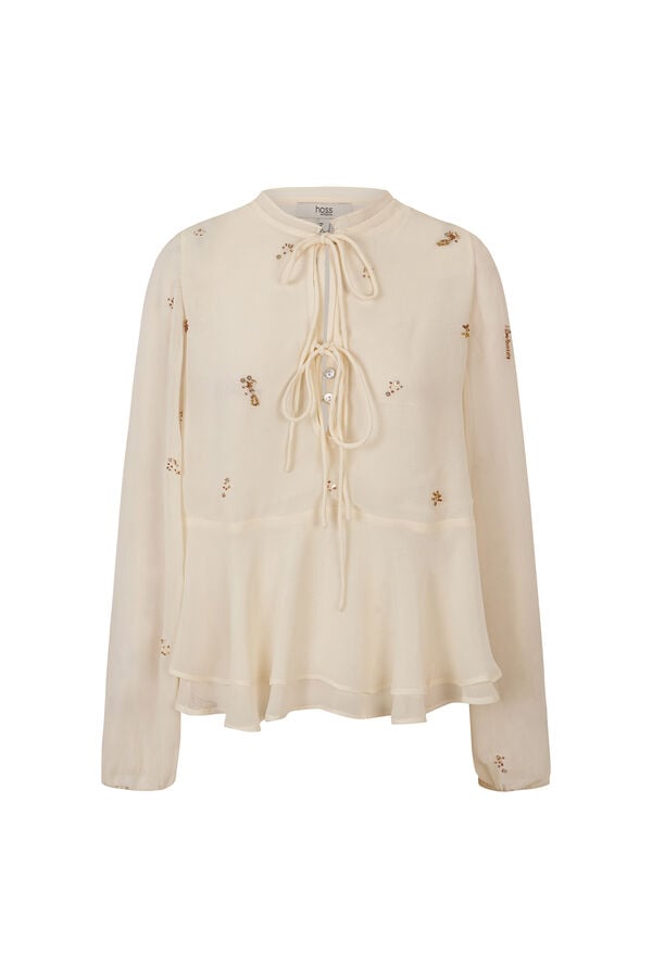 Hoss Intropia Cypria. Blusa fluida Castanho