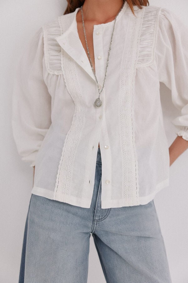 Hoss Intropia Caelia. Blusa flu&iacute;da Marfil