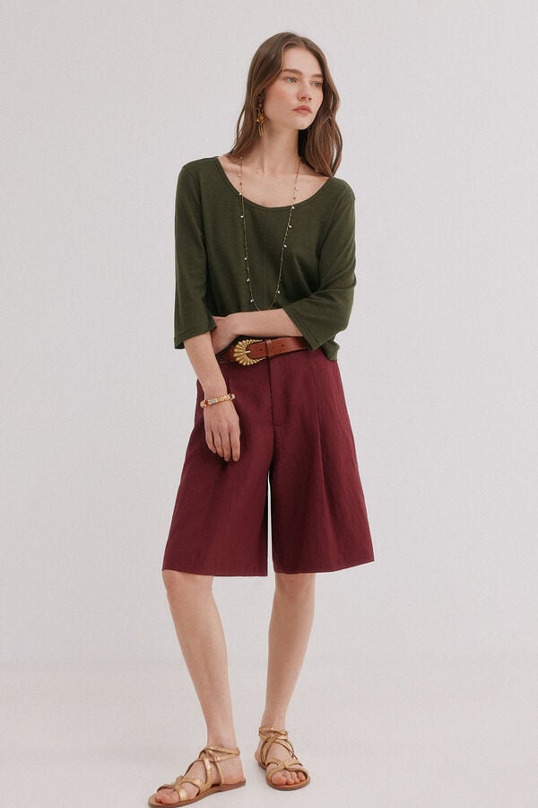 Hoss Intropia Mona. T-shirt gola redonda Verde