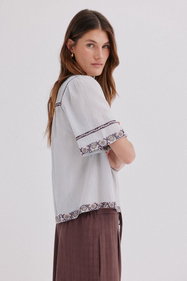 Hoss Intropia Cecile. Blusa fluida Azul