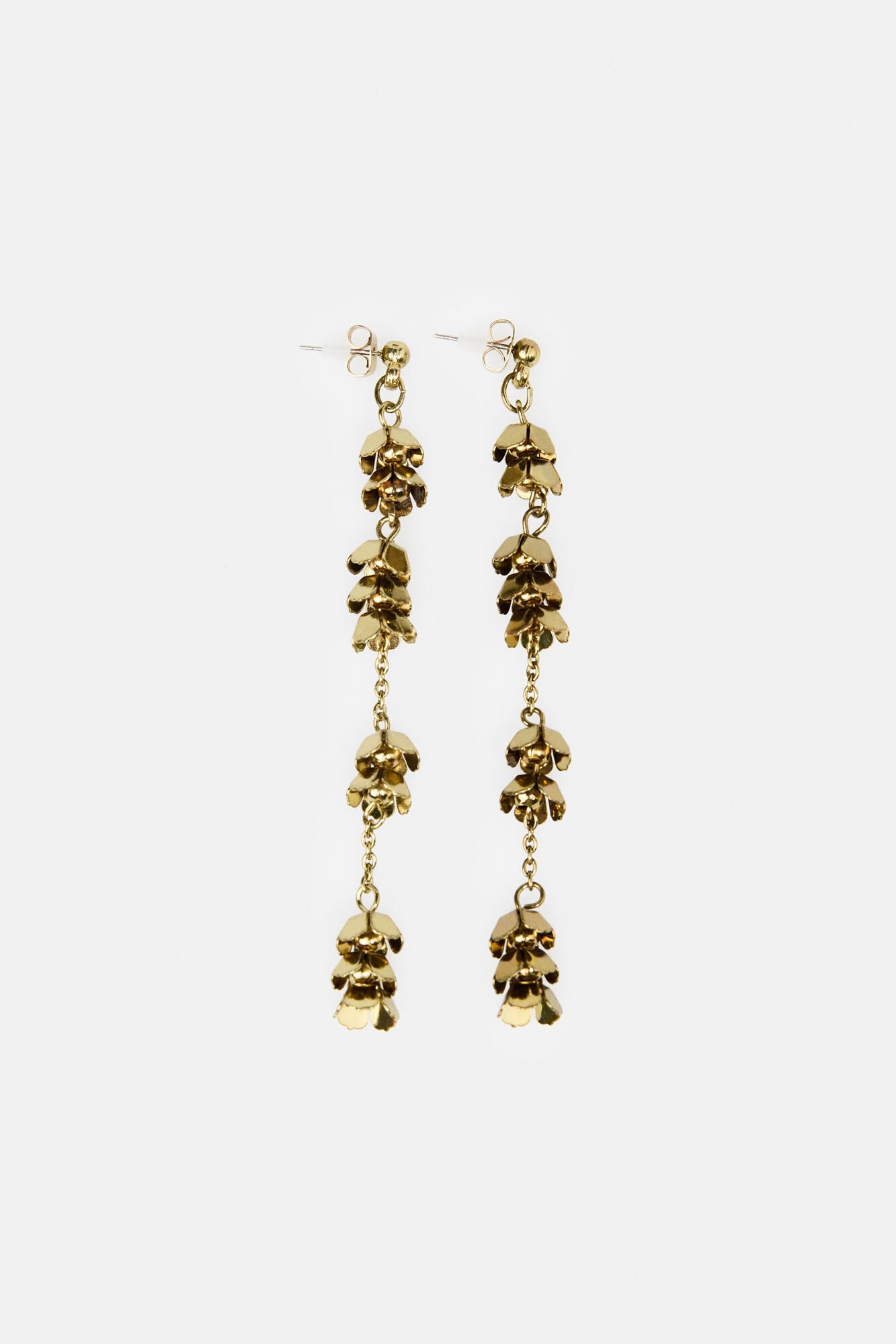 Hoss Intropia Lea. Pendientes de flores ba&ntilde;ados en oro