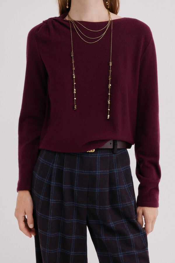 Hoss Intropia Idalia. Jersey drapeado Morado