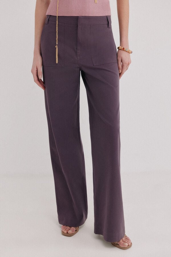 Hoss Intropia Palmira. Cal&ccedil;a de corte reto Roxo