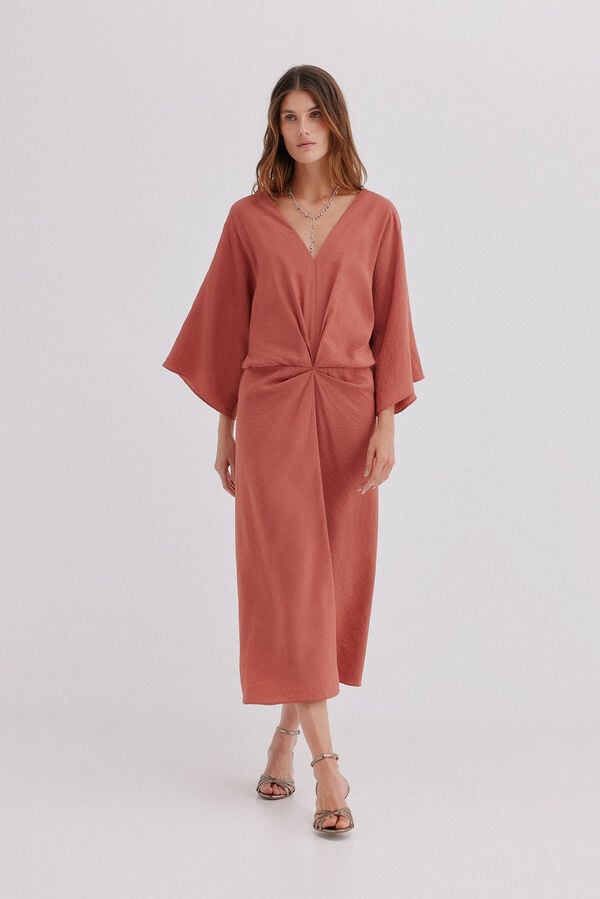 Hoss Intropia Arale. Vestido midi Coral