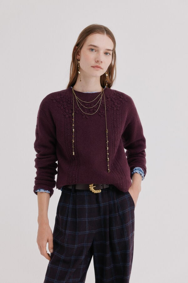 Hoss Intropia Ilitia. Jersey de punto Vino