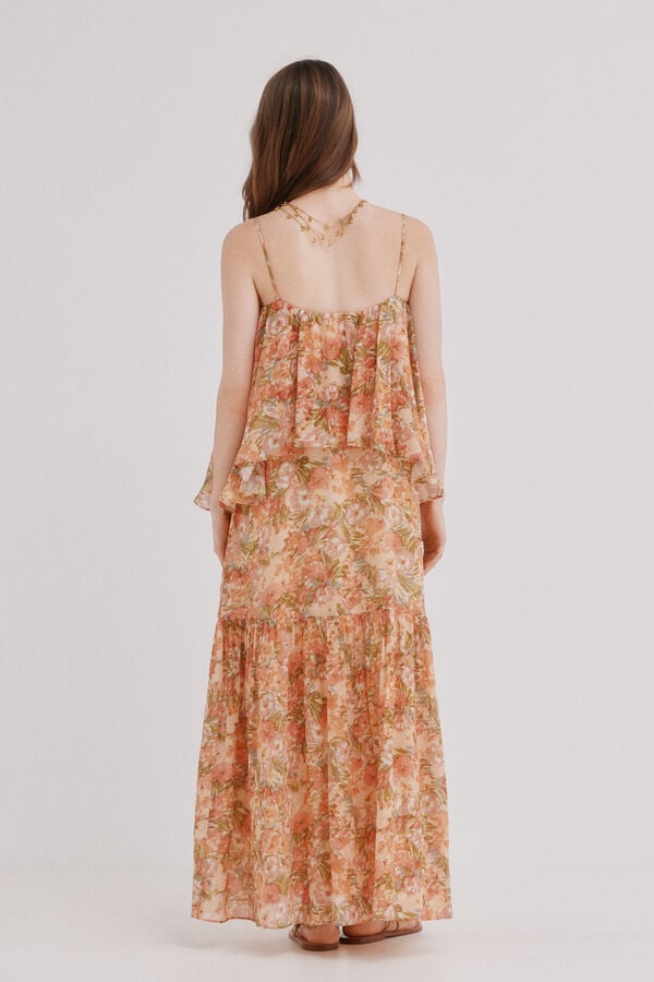 Hoss Intropia Africa. Vestido rom&acirc;ntico Laranja
