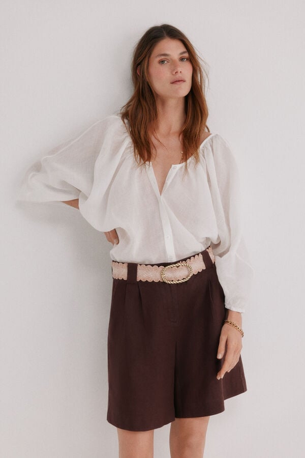 Hoss Intropia Caroline. Blusa de manga comprida Branco