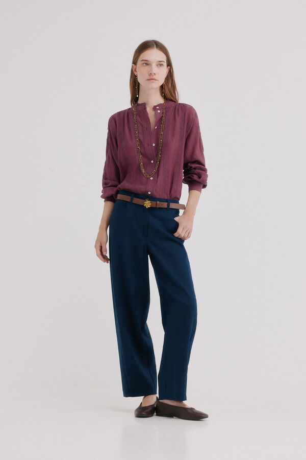 Hoss Intropia Cressa. Blusa com entremeios Roxo