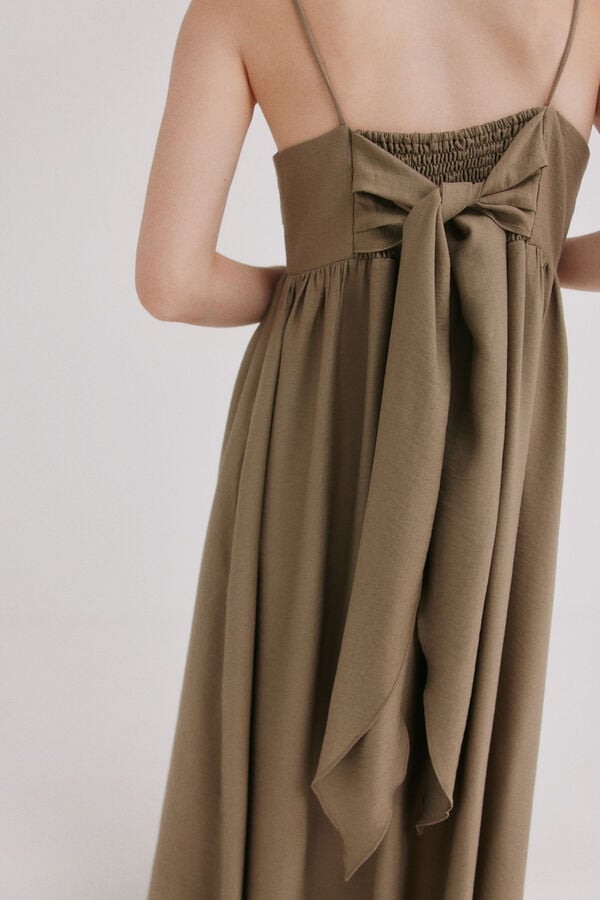 Hoss Intropia Asunci&oacute;n. Vestido com la&ccedil;ada Verde