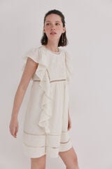 Hoss Intropia Aroa. Vestido bordado Ecru