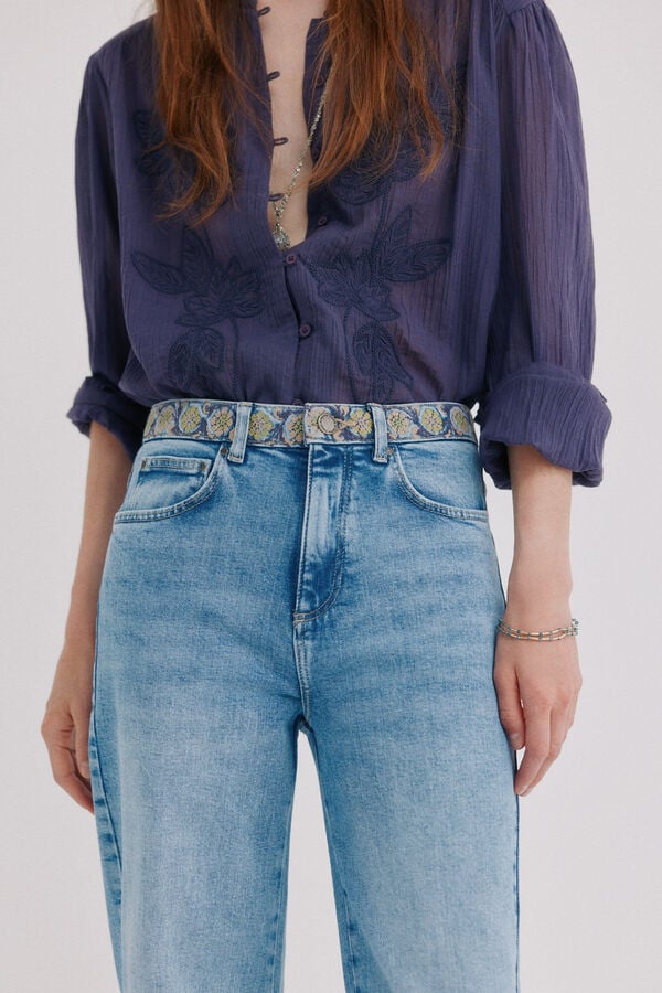 Hoss Intropia Briar. Jeans bordados Azul marino