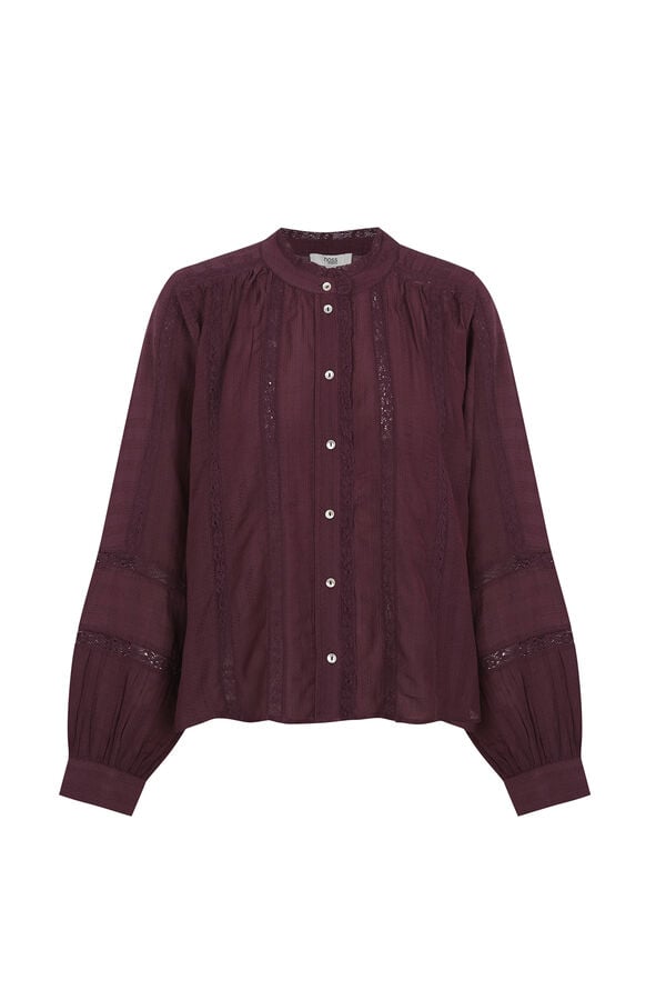 Hoss Intropia Cressa. Blusa com entremeios Roxo