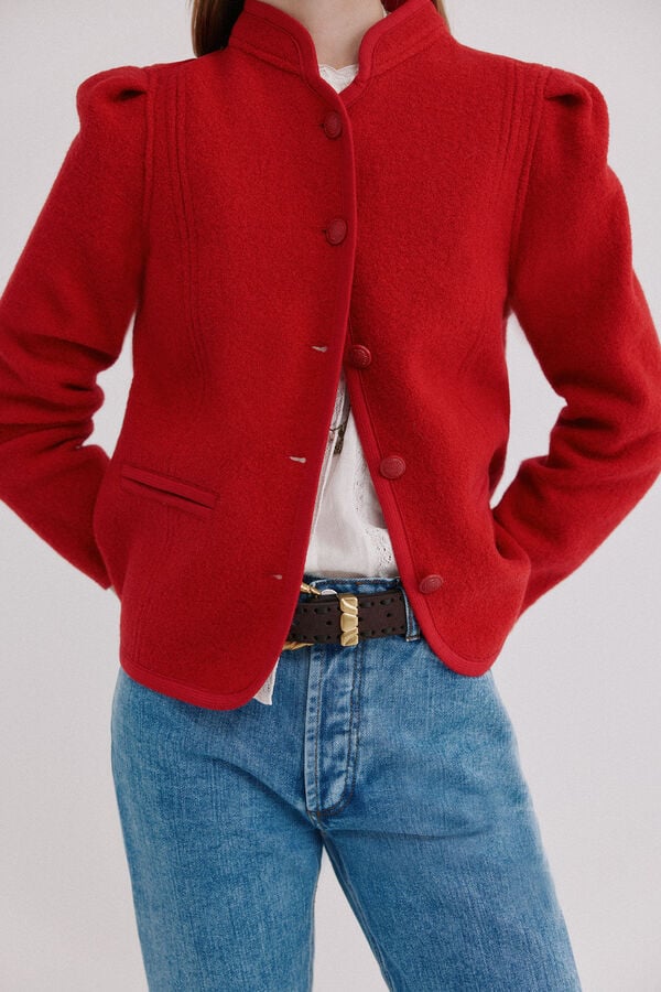 Hoss Intropia Fran&ccedil;a. Casaco austr&iacute;aco Vermelho
