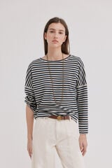 Hoss Intropia Malena. T-shirt riscas Azul