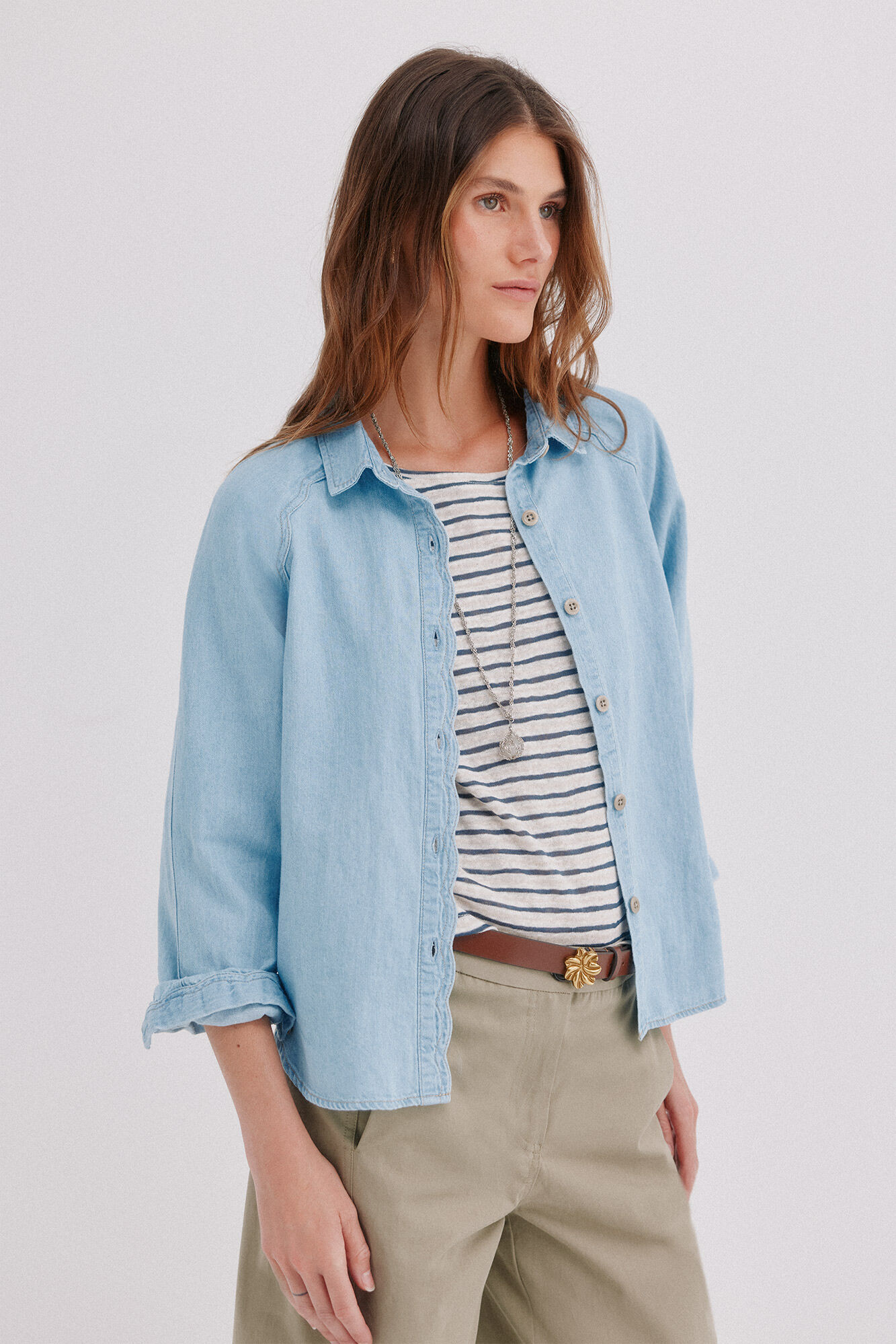Hoss Intropia Cora. Camisa de ganga