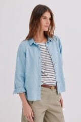 Hoss Intropia Cora. Camisa de ganga Azul