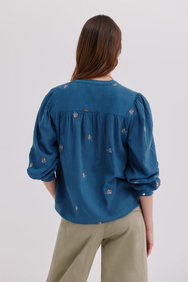 Hoss Intropia Blusa bordada Cesca Azul